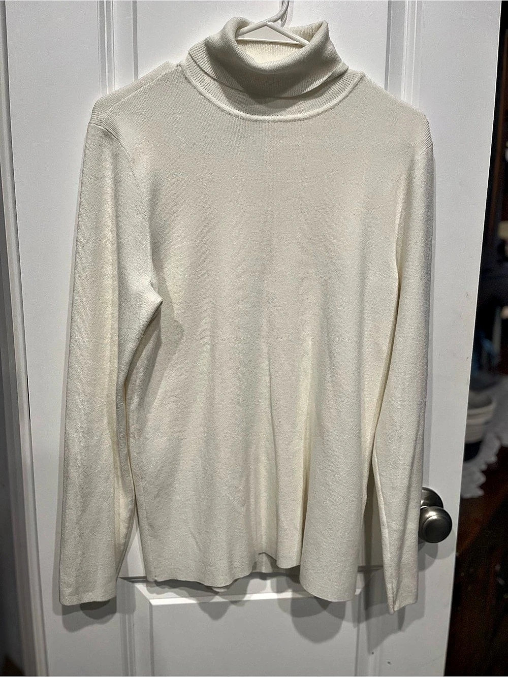Chico's Cowl Neck Sweater in White